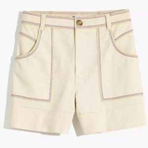 Madewell Rainbow- Stitched Canvas Chase Shorts